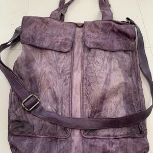 Latico Purple Distressed 12x14 Messenger